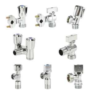 OEM 3/4in” 3/8″ Angle Valve Brass Chrome Plating Water Valve Male Female Thread 3 Ways Sanitary Mine Valve