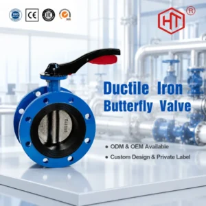 OEM Customized Industrial Ductile Iron Hard Sealing Manual Handle Flanged Butterfly Valve For Water Supply