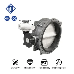 OEM Large Caliber 12in 16in Manual Electric Integrated Cast Steel Flanged Butterfly Valve for Water