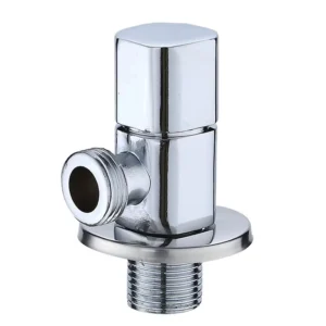 Octagonal Square Good Quality Zinc Chrome Plated Wall Mounted 1/2 Durable Water Stop 90 Degree Angle Valve Faucet Accessories