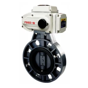 On-Off Type 6 Inch Motorized Electric Control Water Butterfly Valve UPVC DN50-DN300 Electric Plastic Butterfly Valve
