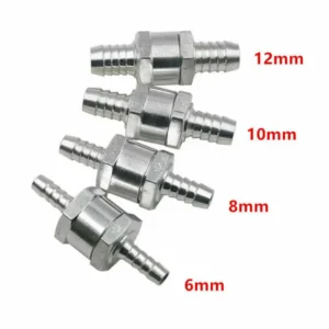 One Way Fuel Non Return Check Valve Petrol and Diesel Oil Fuel Check Valve Aluminum 6mm 8mm 10mm 12mm