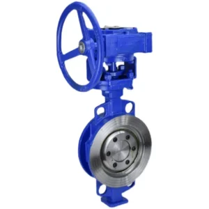PN16/25 Cast Steel, CF8, CF8M Wafer Type Triple Eccentric Butterfly Valve with Worm Gear Actuator