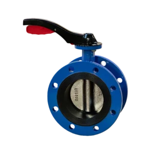 PN16 Cast Iron Ductile Iron Double Flanged Concentric Butterfly Valve with Soft Seat Design