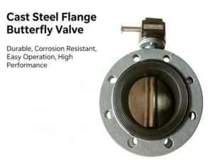 PN16 Cast Steel WCB Flanged Butterfly Valve D341X-16C Manual Worm Gear Soft Seal Butterfly Valve for Water Pump Sewage