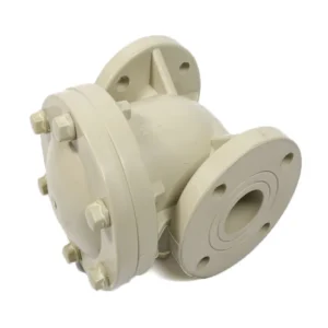 PPH Flange Swing Check Valve Anti Backflow Corrosion resistant High Temperature Water