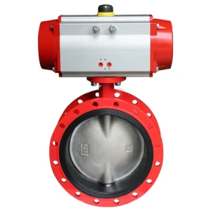 PT Series Pneumatic Flanged Center Line Butterfly Valve