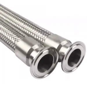 PTFE Lined Stainless Steel Braided Flexible High Pressure Anti Corrosion Metal Hose with Flange Ends for Process Industry