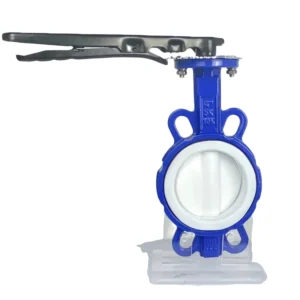 PTFE Pneumatic Actuator DN100 PN16 Stainless Steel Wafer Type Butterfly Valve for Water Applications