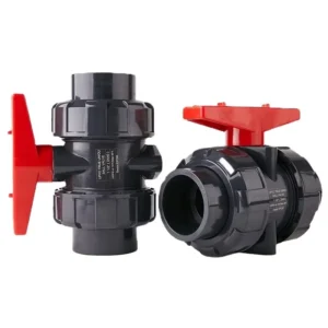 PVC Double Union Ball Valve Manual High Temperature Water Pneumatic Gas Check Valve with Stop Switch Joint Fittings