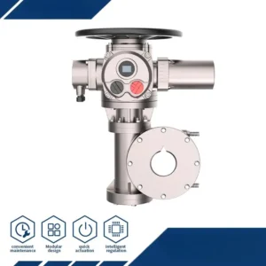 Part Turn Rotary Electric Valve Actuator ISO5211 Gearbox IP67 High Torque Output in Water Treatment