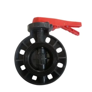 Plastic DN100 PVC Manual Hand Lever Butterfly Valve