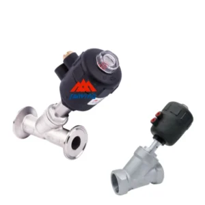 Pneumatic 2/2 Way Piston Threaded Angle Seat Valve With Plastic Actuator