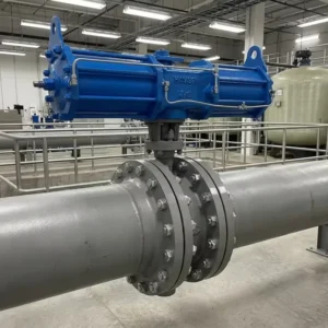 Pneumatic Actuated AW Flanged Hard Seal Butterfly Valve Carbon Steel Metal Seated High Performance Industrial Control Valve High