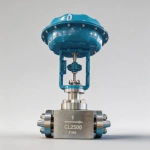 Pneumatic Actuated High Pressure Control Valve 3 Way Stainless Steel Flanged with Smart Positioner ASME B16.34 Certified