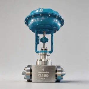 Pneumatic Actuated High Pressure Globe Control Valve 2 Way Carbon Steel Flanged with Smart Positioner ASME B16.34 Customized