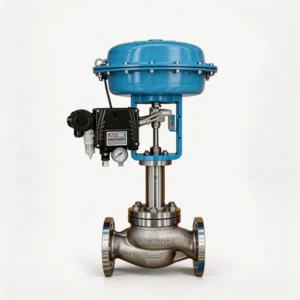 Pneumatic Air Control Valve for Acid Service with PTFE Lined Globe Body and Diaphragm Seal Ring Stainless Steel