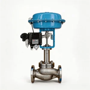 Pneumatic Air Control Valve for Oil Dump Service with Proportional Electronic Positioner and 4 20ma Stainless Steel
