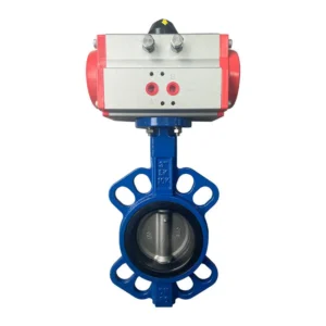 Pneumatic Butterfly Valve 2” 48” 10K 150LB EPDM Wafer Type Butterfly Valve with Pneumatic Actuator for Water Customizable Sizes
