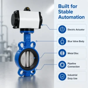 Pneumatic Clamp Butterfly Valve Ductile Iron Soft Seal General Application for Gas Water Oil Pneumatic Water Butterfly Valve