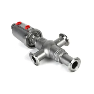 Pneumatic Control DN15 Three-way Angle Seat Valve for Filling Machine High Temperature Water Applications Stainless Steel