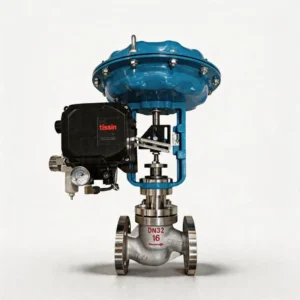 Pneumatic Control Valve with Diaphragm Actuator for Acid Service PTFE Body Lining Flanged Globe Type 4-20mA Positioner DN25