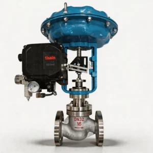 Pneumatic Control Valve with Diaphragm Actuator for Compressed Air Proportional Control 4-20mA Feedback Positioner Flanged