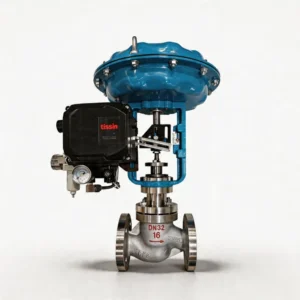 Pneumatic Control Valve with Diaphragm Actuator for Gas Flow Regulating High Pressure Stainless Steel Body PTFE Seal DN25