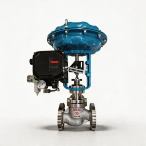 Pneumatic Control Valve with Diaphragm Actuator for Hot Water Heating Flow Regulator Stainless Steel Trim PTFE Soft Seat DN20