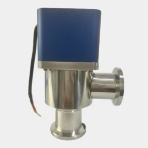 Pneumatic Driven High Vacuum Angle Valve with SS304 Material and Flange Connection for Gas Media