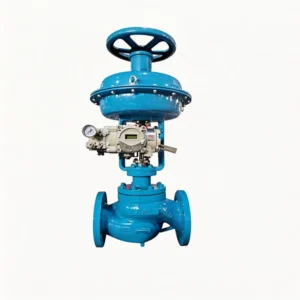Pneumatic Globe Control Valve for Acid with Ceramic Disc and PFA Lining PTFE Seal DN25 PN16 Flange RF Type Industrial Auto
