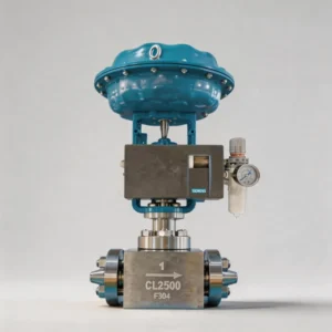 Pneumatic Globe Control Valve with Spring Return Single Action Actuator for LPG 2 Way 4-20mA Smart Positioner DN25 Water