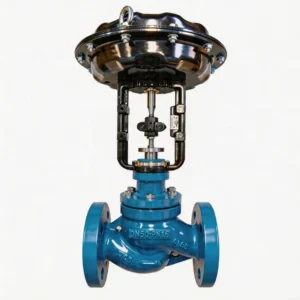 Pneumatic Globe Valve with 4-20mA Smart Positioner for Nitrogen Gas Flow Control and Pressure Regulation and Temperature