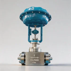 Pneumatic High Pressure Angle Control Valve Flanged Stainless Steel 316 with I P Converter and Limit Switch OEM