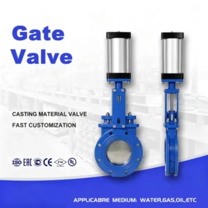 Pneumatic Knife Gate Valve PZ673H 10C WCB Carbon Steel Flanged Wafer End Stainless Steel Gate DN50 DN600 Industrial Slurry Valve