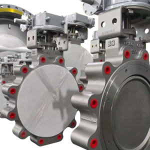 Pneumatic Lug Flange Butterfly Valve Made of Cast Stainless Steel CF8M CF8 SS316 for On Off Services in Oil Gas Industry