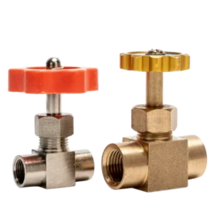 Pneumatic Needle Valve Copper Tube Ferrule 6 Pin Needle Valve On Both Ends