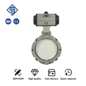 Pneumatic Powder Butterfly Valve for Cement Silo Discharge Single Double Flanged