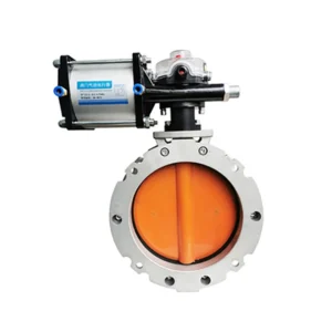 Pneumatic Single Double Flange Aluminum Alloy Cement Mixing Plant Special Powder Wear Resistant Butterfly Valve