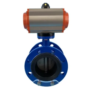 Pneumatic Stainless Steel Flange Soft Seal Butterfly Valve for Air Gas Water Oil Media