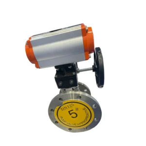Pneumatic Stainless Steel Turbine Flange Butterfly Valve Sealed Butterfly Valve