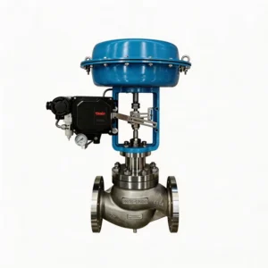 Pneumatic Steam Control Valve with Direct Acting Solenoid Manual Override for Bypass Line Control System with Relief Function