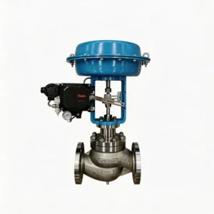Pneumatic Steam Control Valve with Electric Actuator and Gear Mechanism for High Temperature Oil Thermal Fluid System Flow