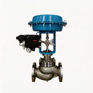 Pneumatic Steam Control Valve with PFA Lined Body and Pneumatic Actuator with PTFE Seal for High Pressure Chlorine Gas Service