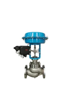 Pneumatic Steam Globe Control Valve DN80 PN16 CF8 Body with Tissin TS800L Mechanical Positioner Used for Temperature Regulating