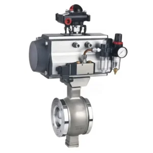 Pneumatic V Port Control Ball Valve High Performance Regulating Valve