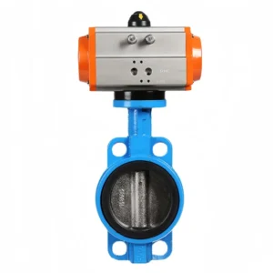 Pneumatic Wafer Butterfly Valve DN100 4 Inch CF8 Stainless Steel Double Acting Air Actuated Water Gas Control