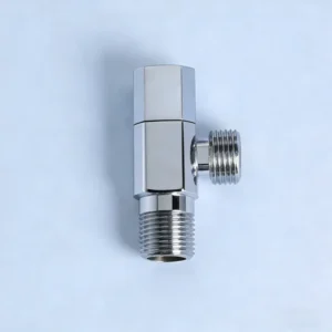 Polished Chrome-plated Brass 15mm (G1/2) Pressure-resistant Manual Angle Valve for Toilet & Kitchen