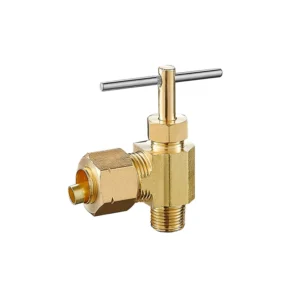 Precision Flow Control Valve Brass Angle Needle Valve Corrosion Resistant for Industrial Use