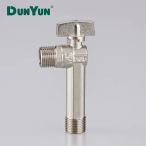 Premium Quality 1/2 3/4 Inch Nickel Plated Extra Extended Brass Manual Water Angle Ball Valve Custom OEM Supported